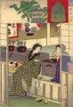 Zwei geishas Entspannung, nachdem sie Toyohara Chikanobu unterhalten haben